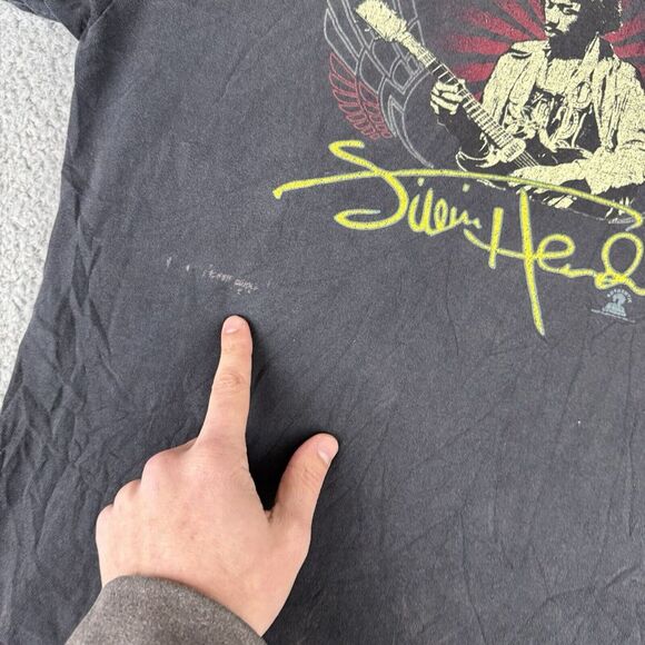 Y2K Jimi Hendrix T Shirt Mens XL Black 2005 Voodoo Child Retro Rock Band‎ Fader - Picture 3 of 11